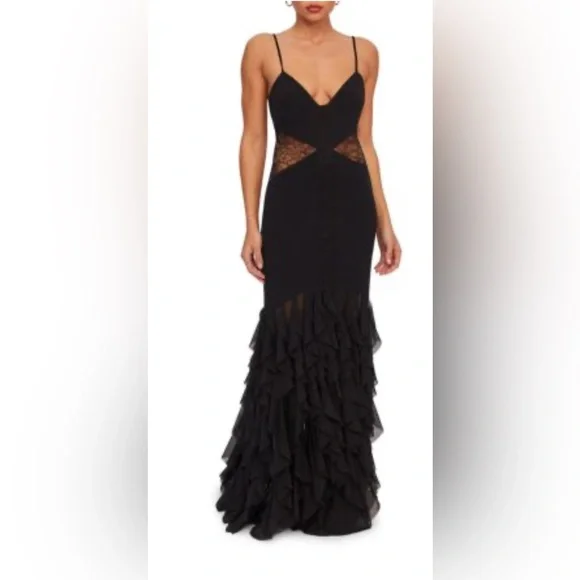 FAME and PARTNERS Tiered Floor-Length Gown - Picture 6 of 15